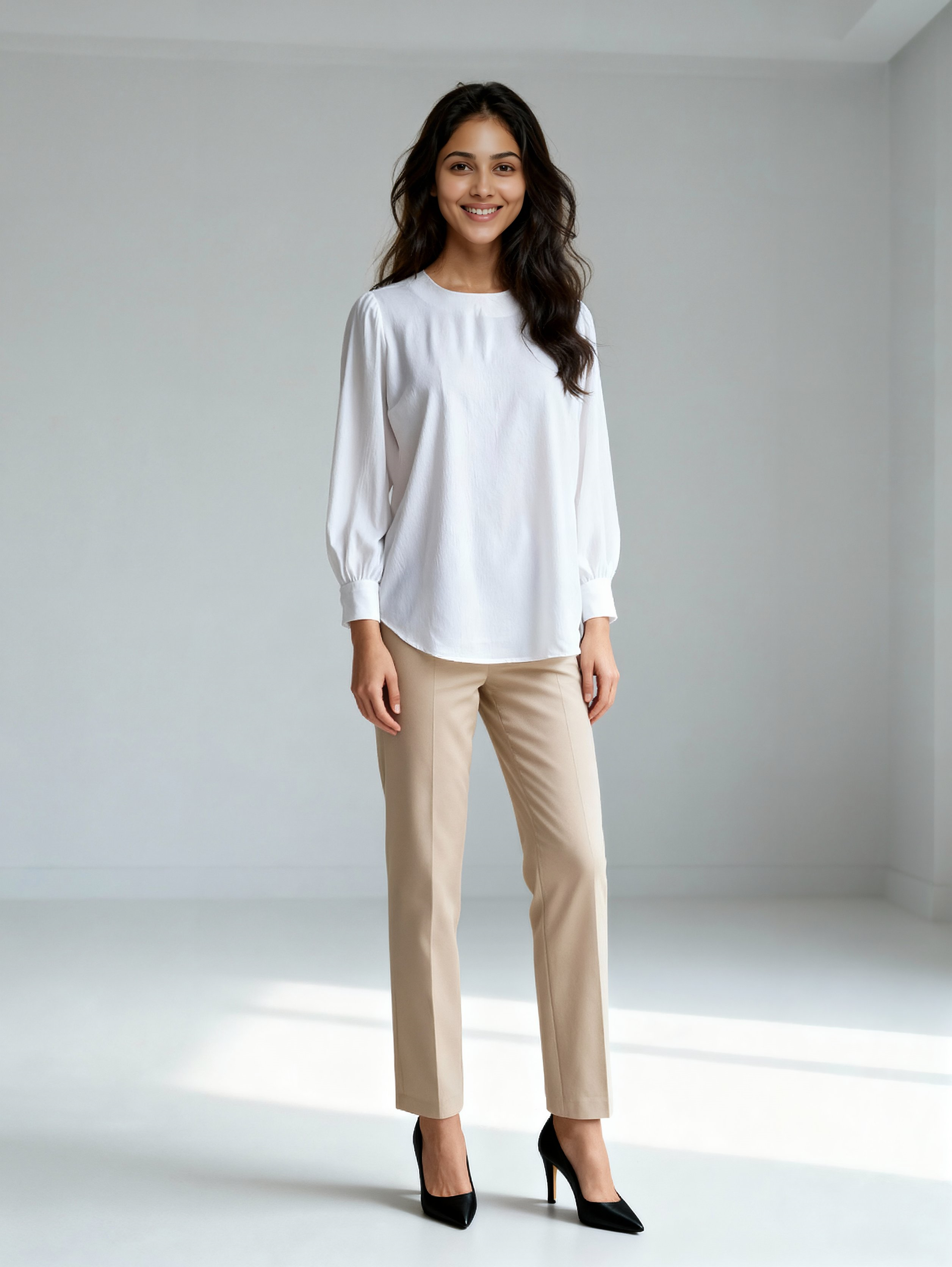 Powerpink Wx Formal Solid Women White Top