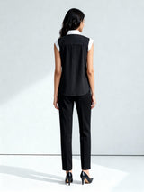 Classic Black & White Formal Shirt