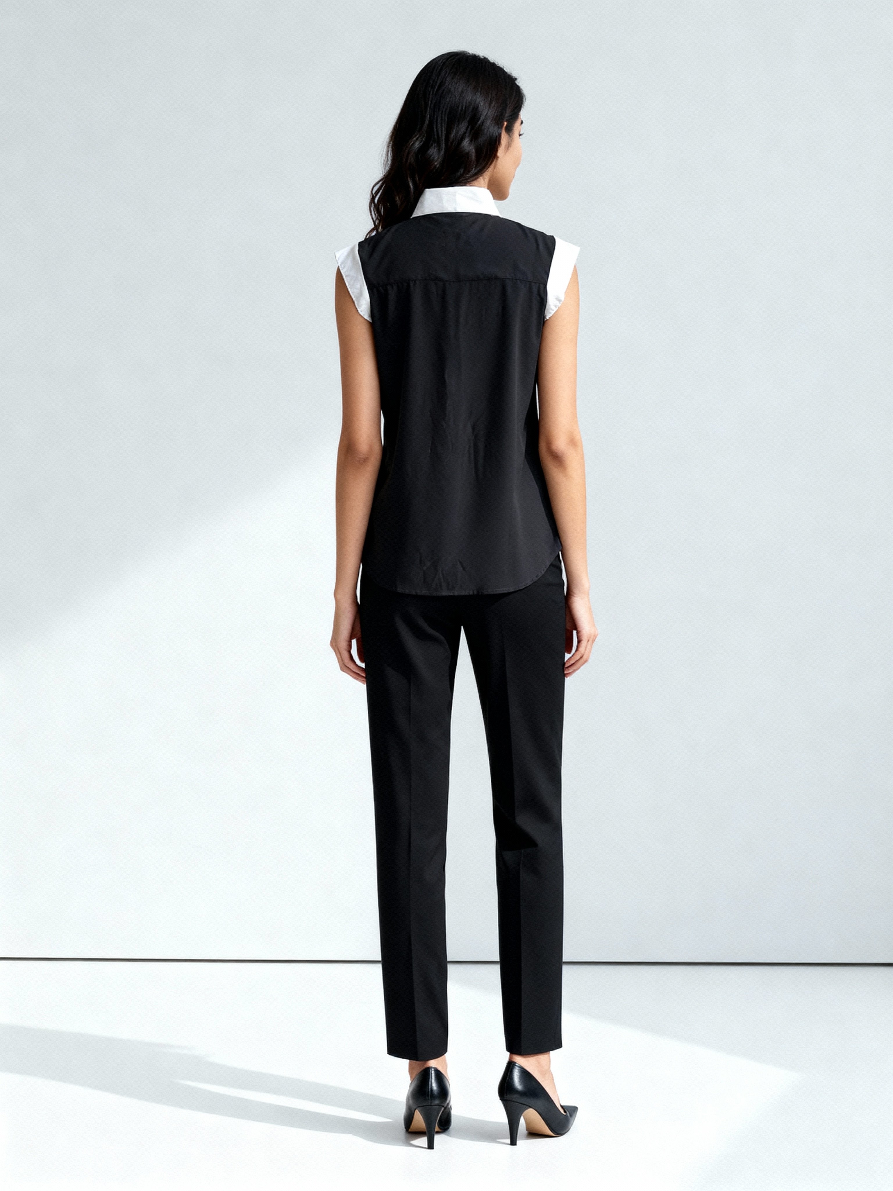 Classic Black & White Formal Shirt