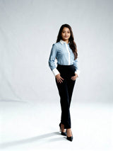 Powerpink Wx Women Relaxed Fit Fit Striped Button Down Collar Formal Shirt