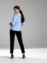 Powerpink Wx Frilled Collar Cotton Shirt